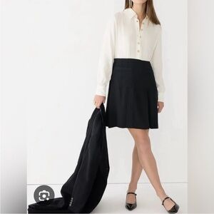 NWT J Crew “Crepe Shirt Dress” long sleeve 2-tone Size 8